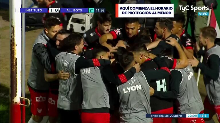 Instituto gana con este gol de Cerato
