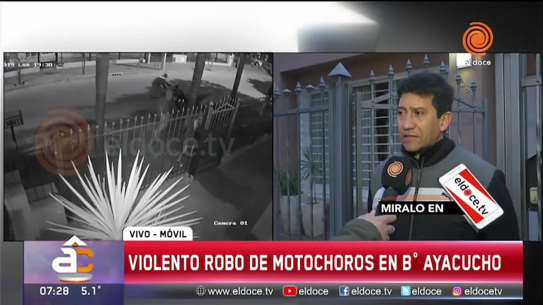 Ataque de motochorros en Bº Ayacucho: "Es permanente" dijo el dueño de casa