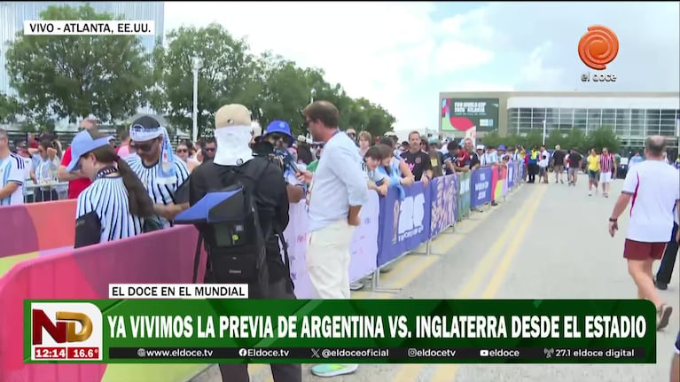 El hincha que pagó 5000 dólares la entrada, la fe en Messi y un abrazo con ingleses: así se vive la previa en Atlanta