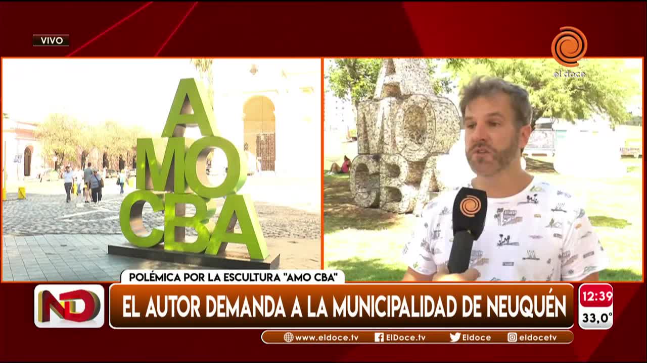 Polémica por la escultura "Amo Cba"