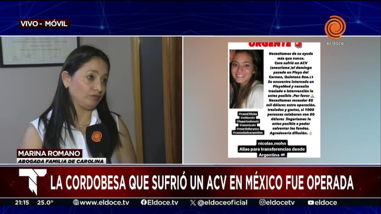El desesperado pedido del padre de la cordobesa internada en México