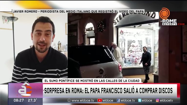 La visita del Papa Francisco a una disquería