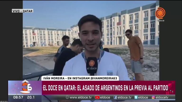 Argentinos en Qatar preparan un asado en la previa a la semifinal