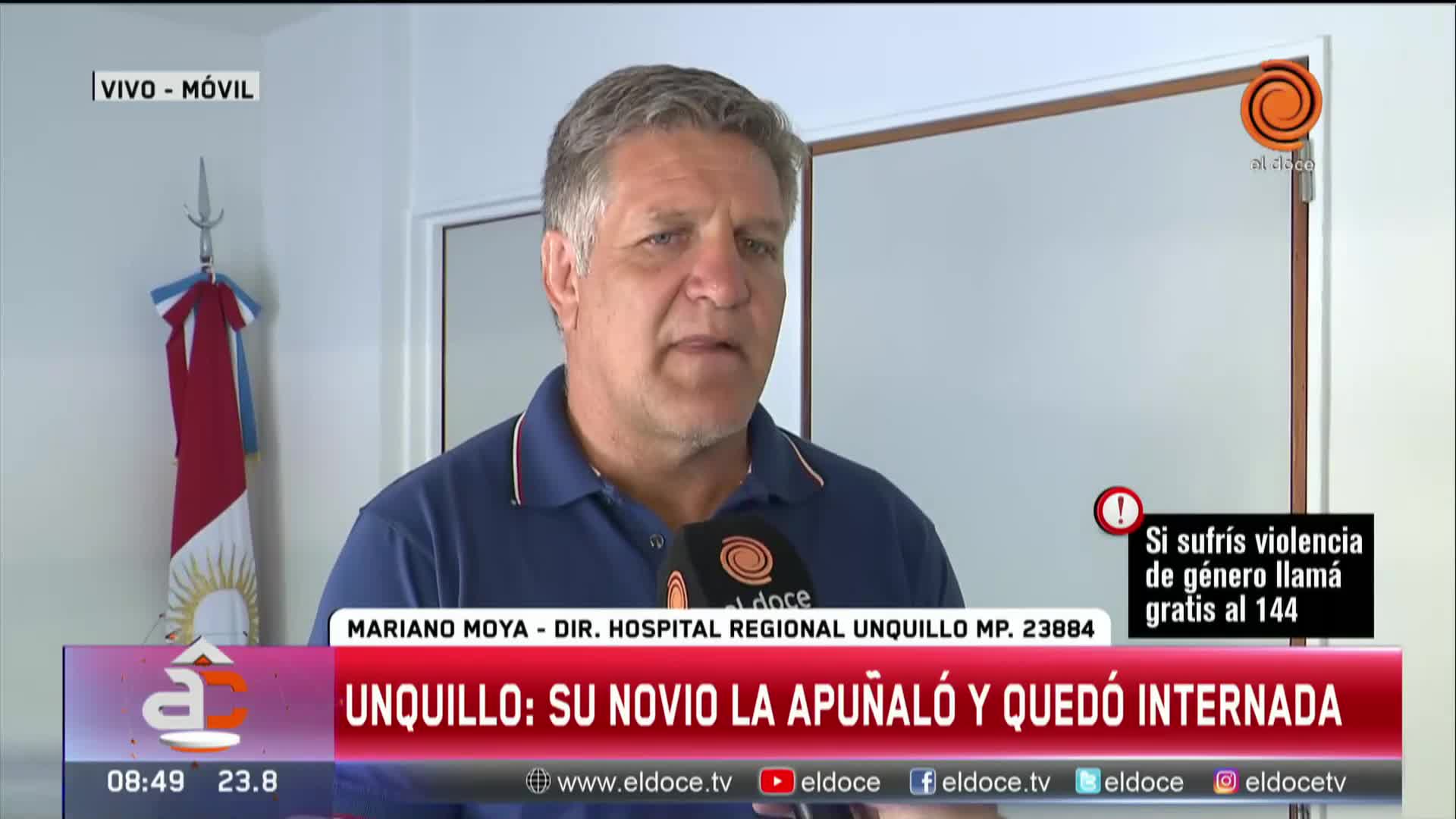 Le dieron el alta a la mujer apuñalada por su novio en Saldán