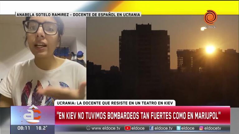 Ucrania: la docente que resiste en un teatro en Kiev