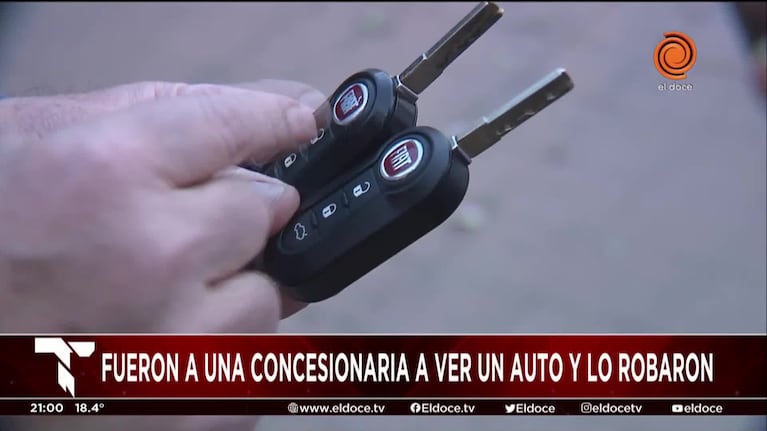Robaron un auto de una concesionaria: "Me cambiaron la llave"