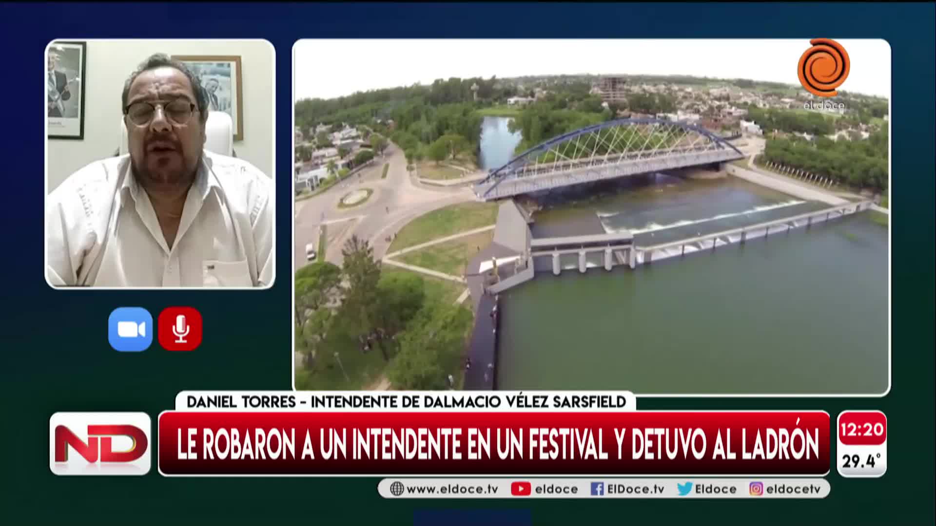 Le robaron a un intendente en el Festival de Villa María y detuvo al ladrón