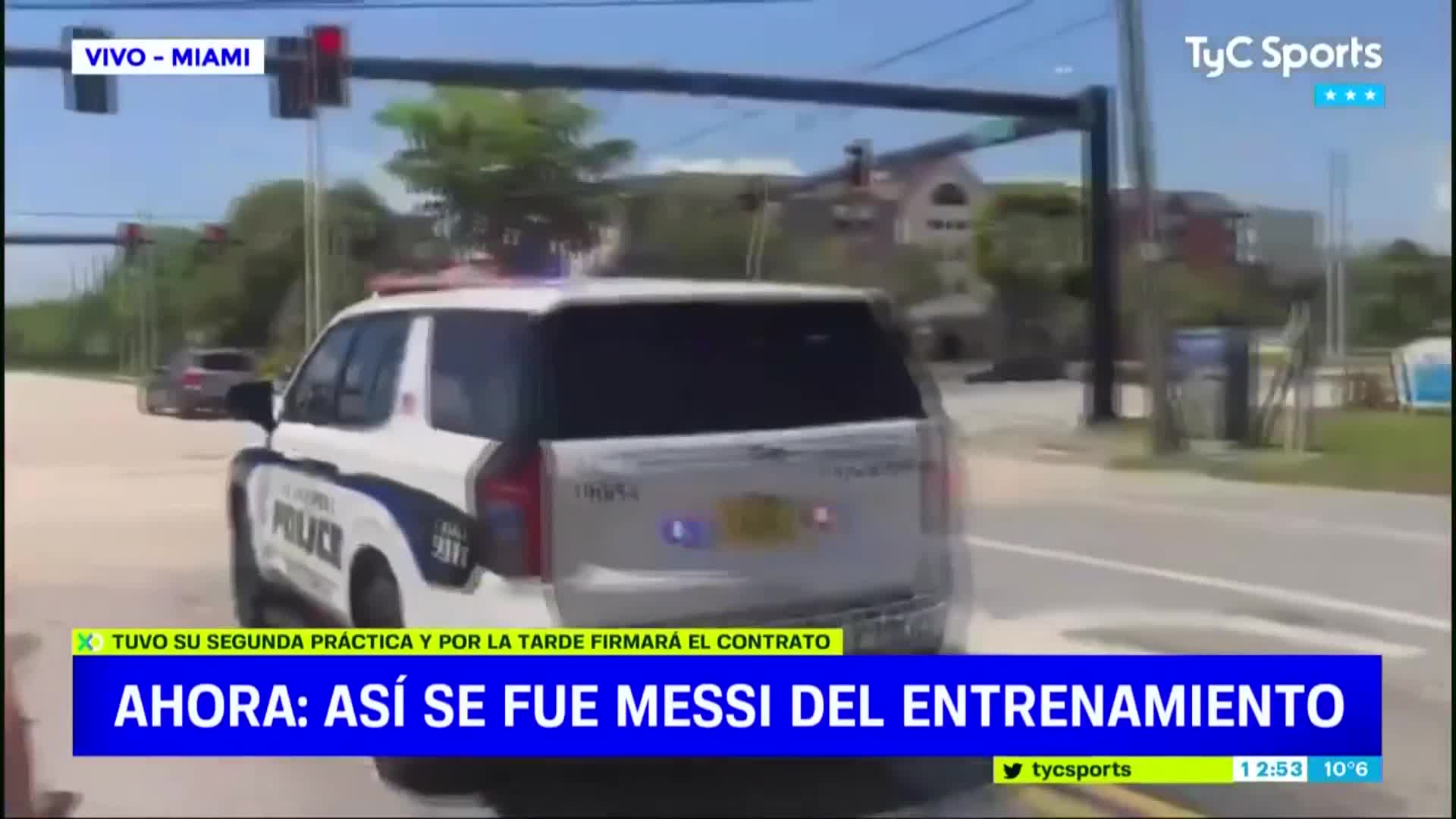 Lionel Messi casi choca en Miami