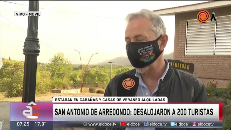 En San Antonio de Arredondo tuvieron que desalojar a turistas