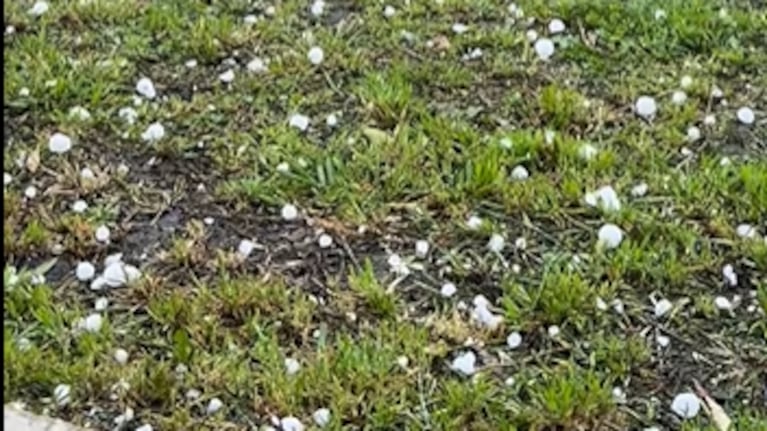 El granizo sorprendió en Sierras Chicas