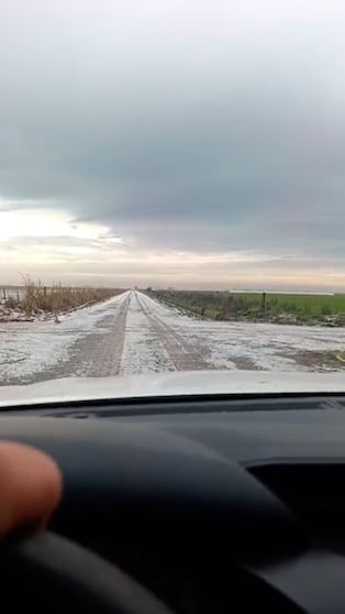 El granizo en la zona rural de Porteña