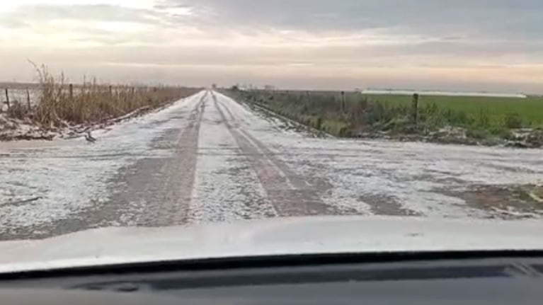 El granizo en la zona rural de Porteña