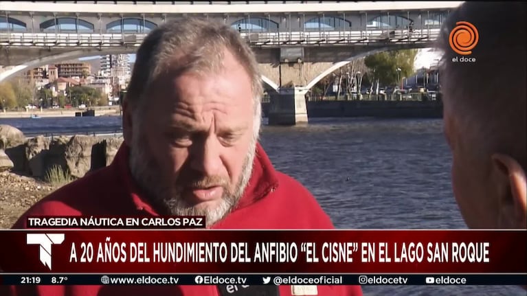 El testimonio de un sobreviviente del hundimiento del anfibio en Carlos Paz