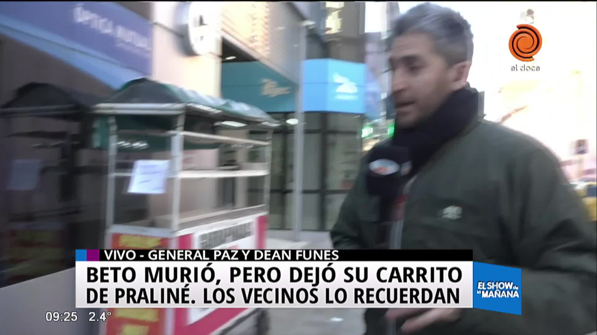 Un puesto de praliné espera su dueño