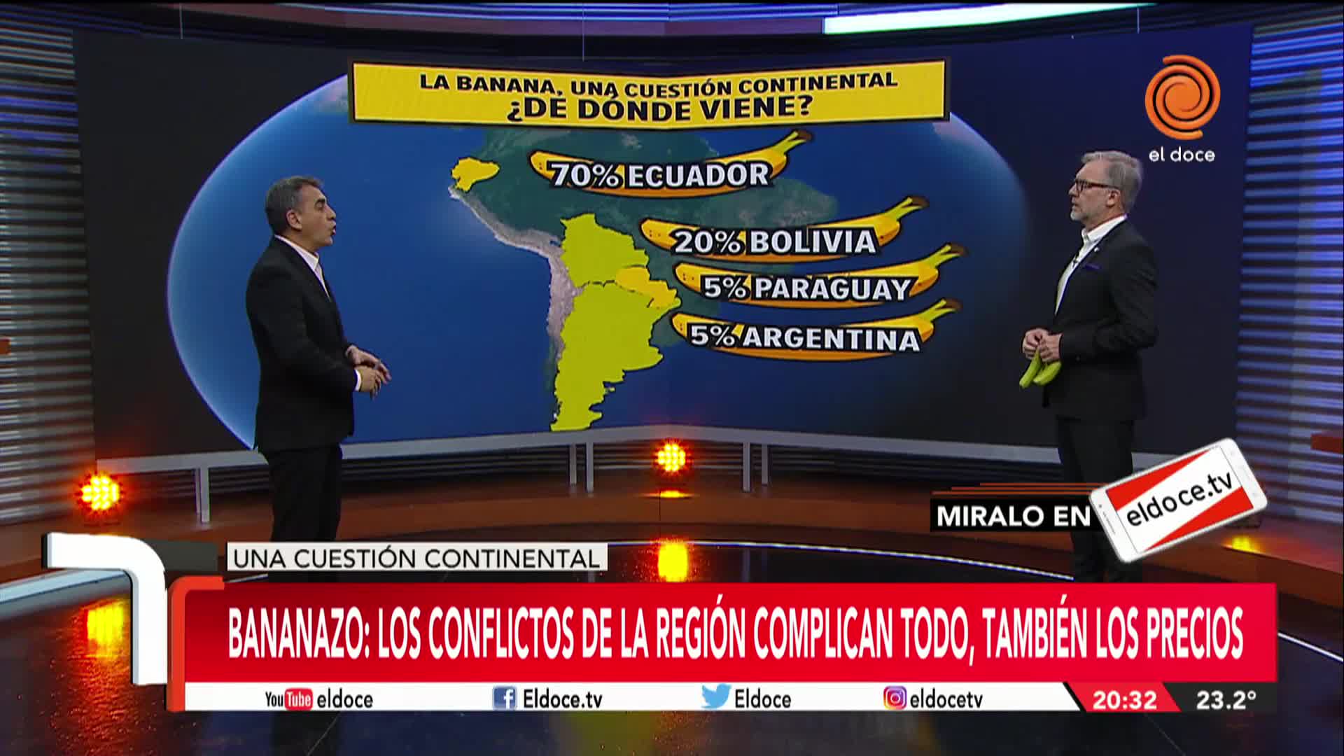 Frenan la importación: aumentó el precio de la banana y ya hay faltante