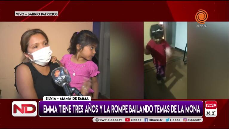 Tiene 3 años, es fan de La Mona y se baila todo 