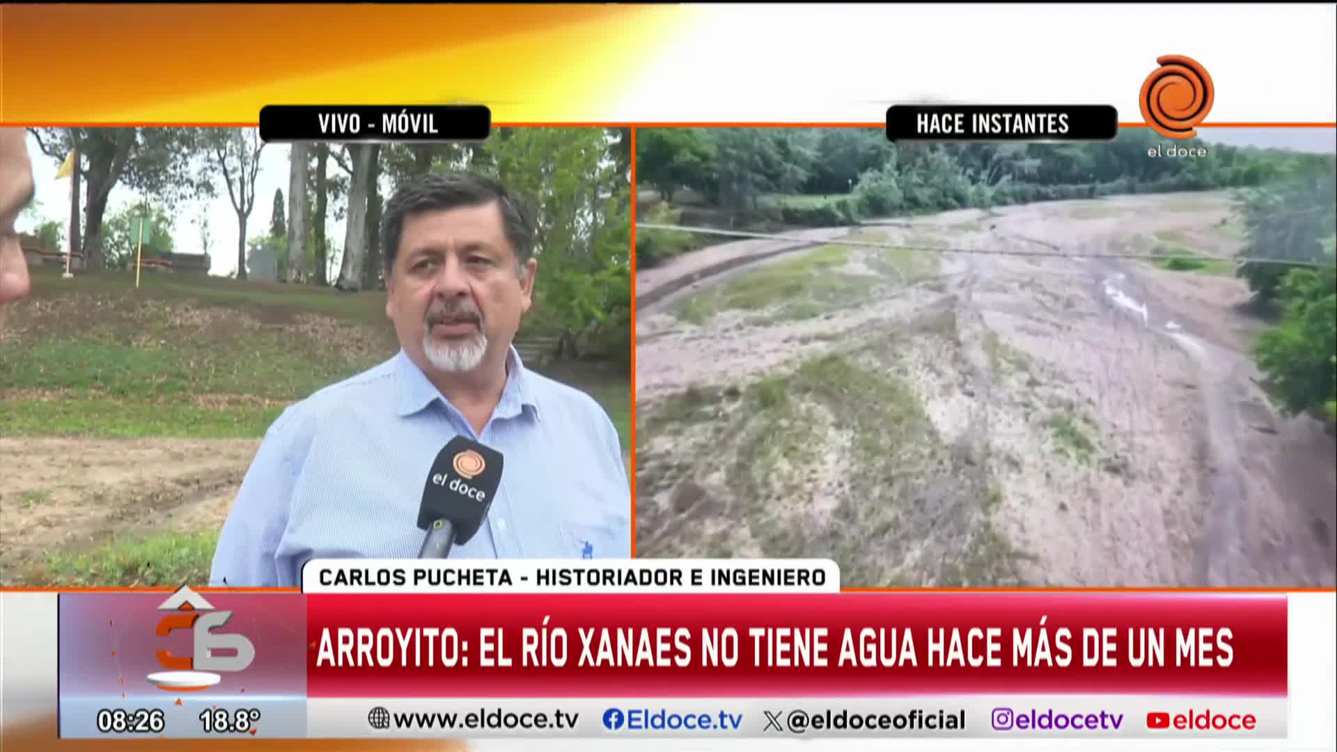 Arroyito en alerta: el río Xanaes está sin agua hace un mes