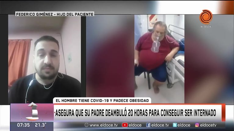 Denuncian que un hombre con coronavirus esperó 20 horas para ser internado