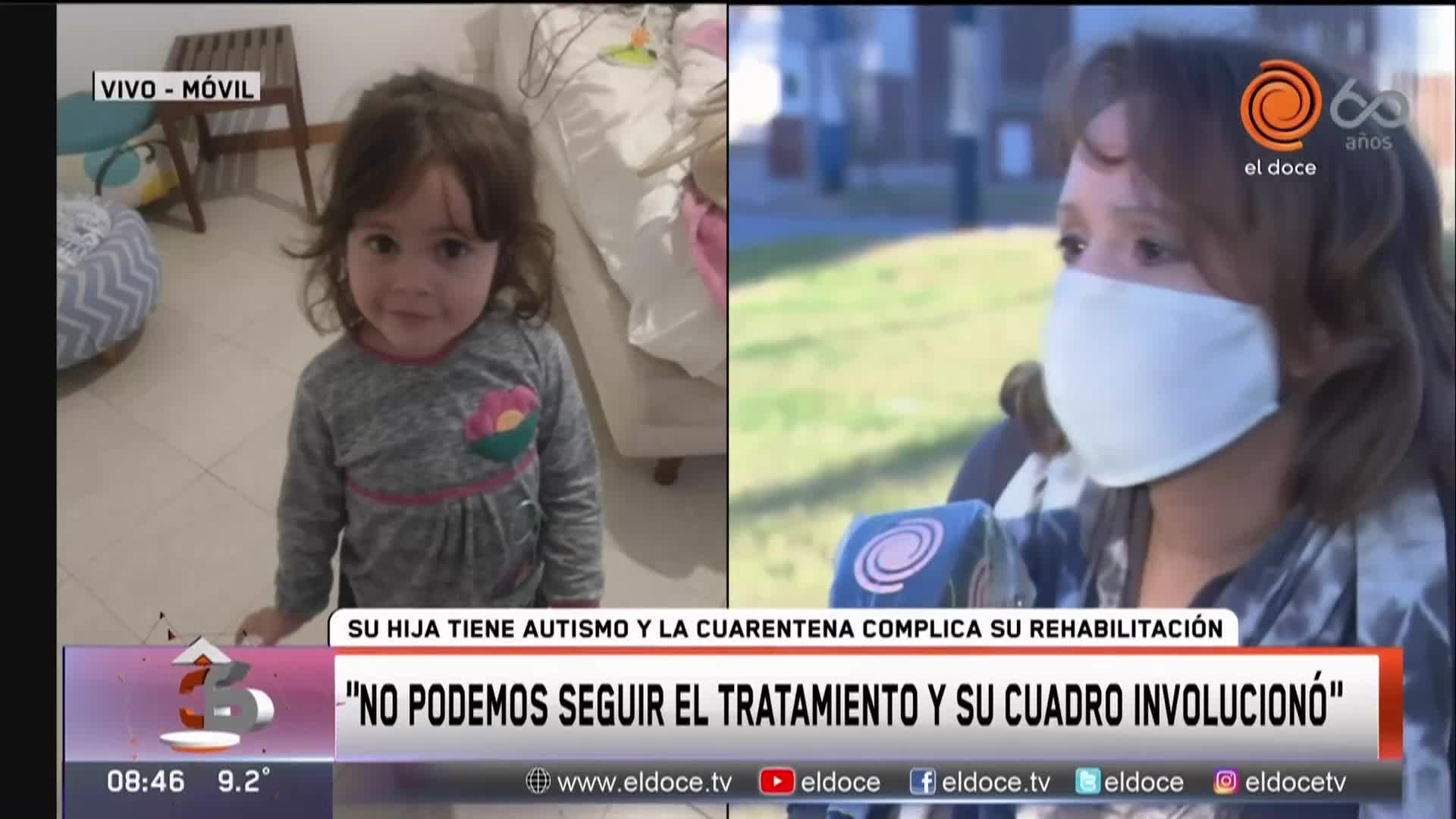 Su hija tiene autismo y ruega que le permitan hacer la rehabilitación