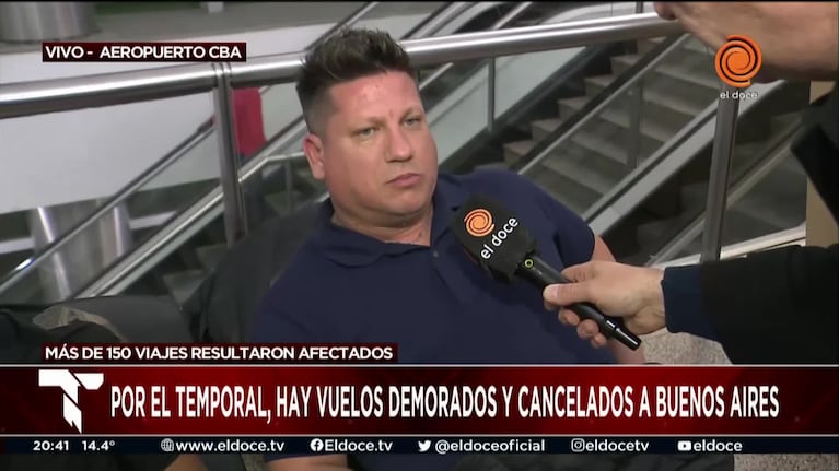 La angustia de pasajeros varados en el aeropuerto de Córdoba