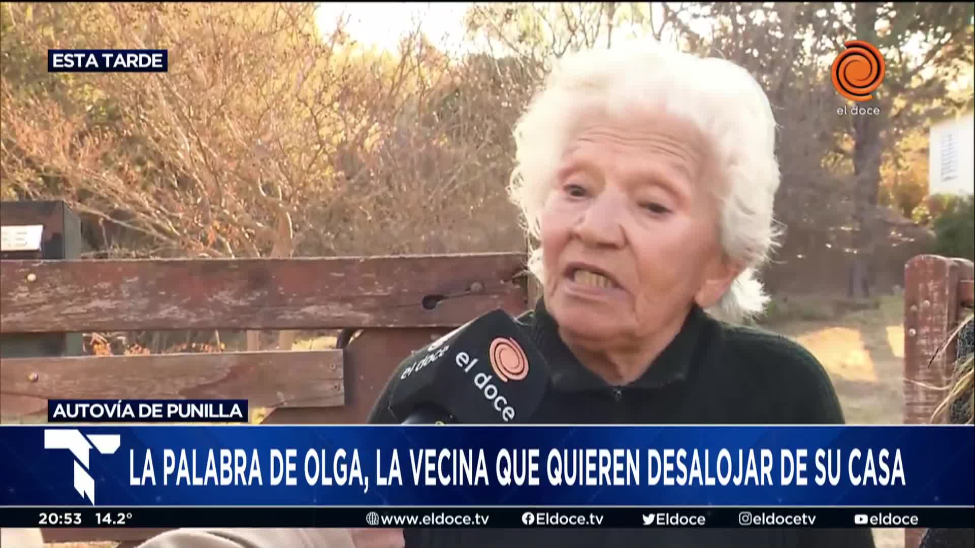 El descargo de Olga por la Autovía Punilla: "Me dan 60 días para irme"