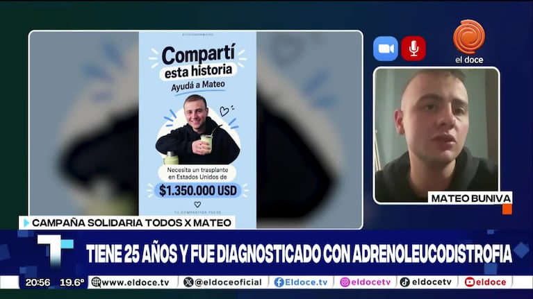 La lucha de Mateo, el joven cordobés que necesita un transplante de médula en Estados Unidos
