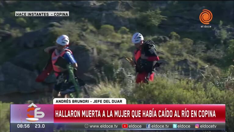 El lugar en el que hallaron muerta a la mujer que cayó al río De la Suela