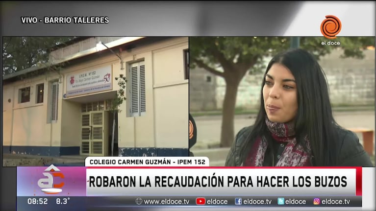 Les robaron la recaudación para hacer los buzos de egresados