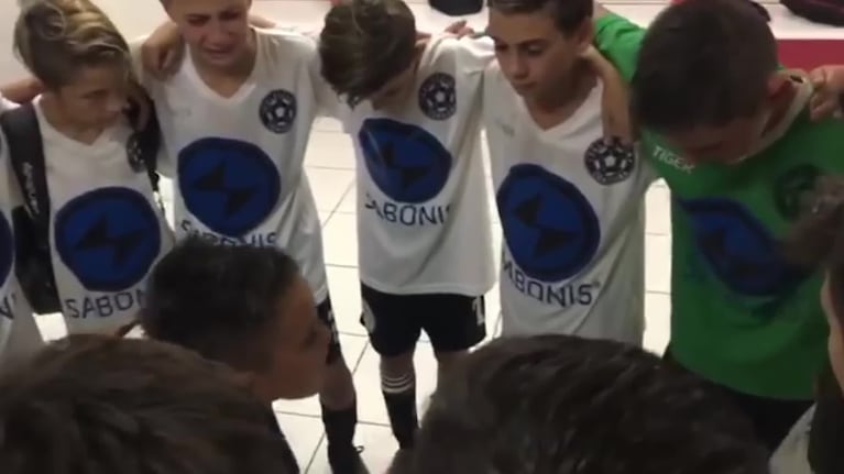 La apasionada arenga de un nene de 11 años a su equipo