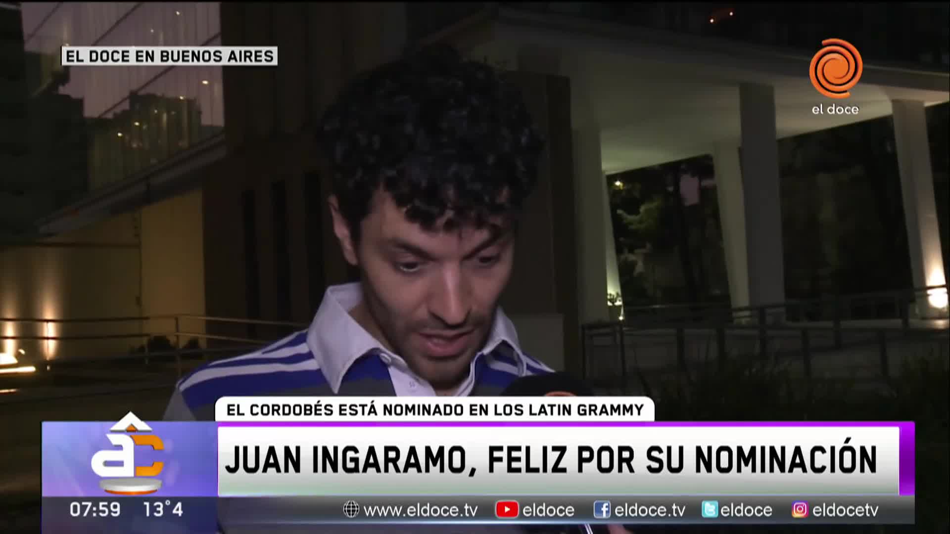 Juan Ingaramo está nominado en los Latin Grammy