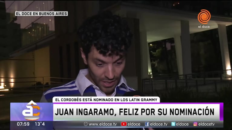Juan Ingaramo está nominado en los Latin Grammy