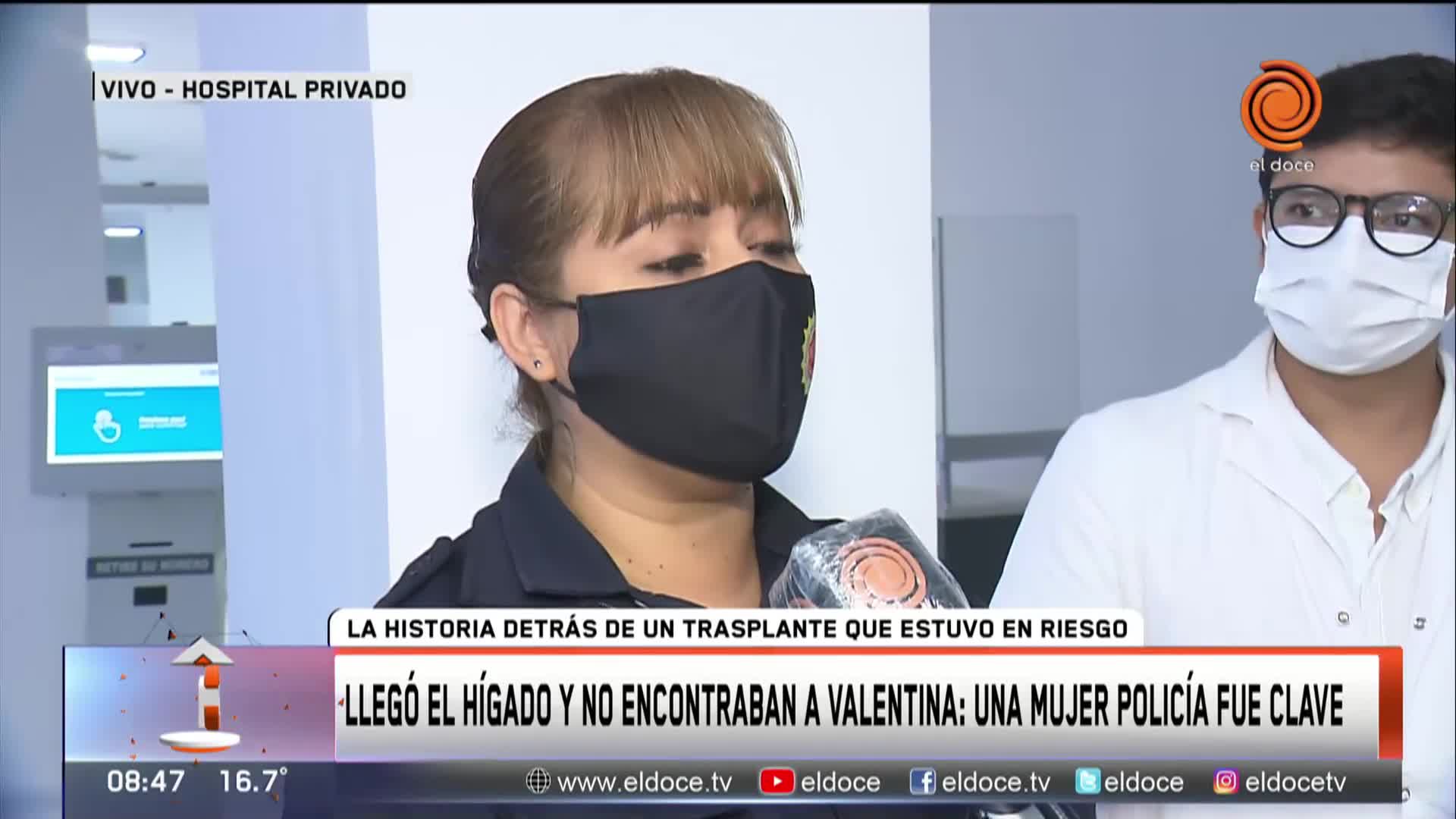 La ayuda de una policía, clave para un trasplante exitoso