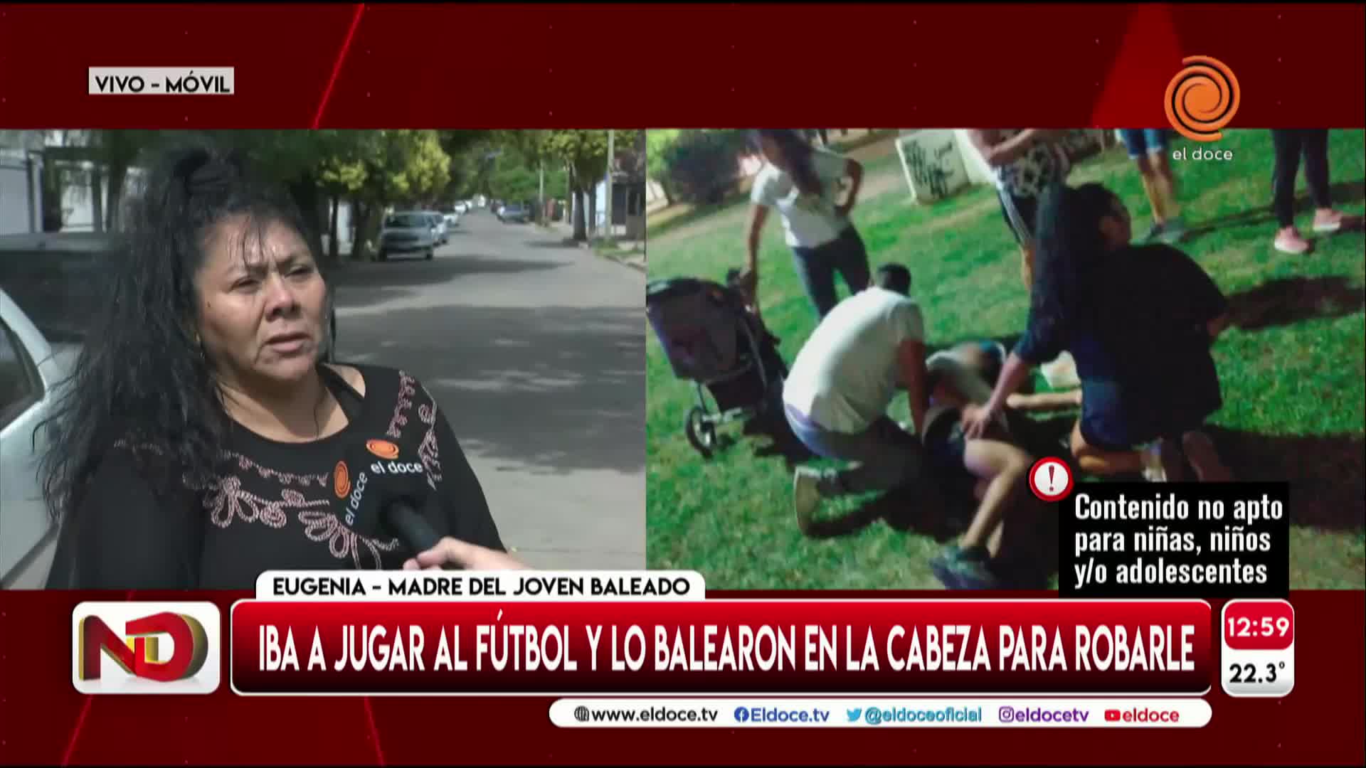 El testimonio de la mamá del joven baleado por el celular