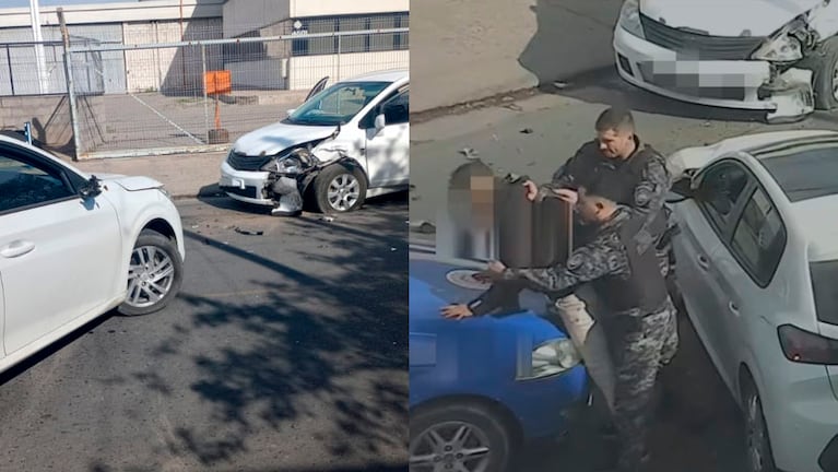 Huyó de un control policial, lo persiguieron y chocó contra otro auto