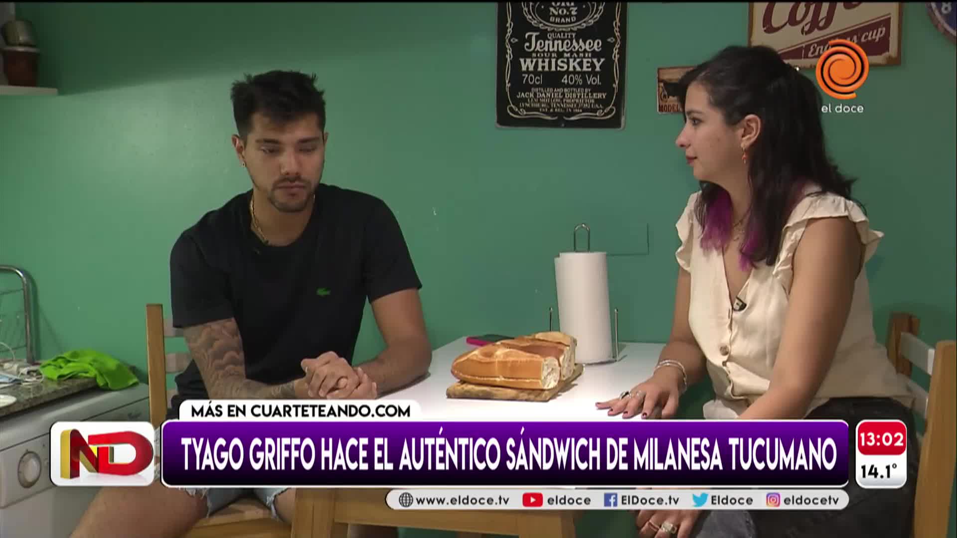 Tyago Griffo y el auténtico sándwich de milanesa tucumano