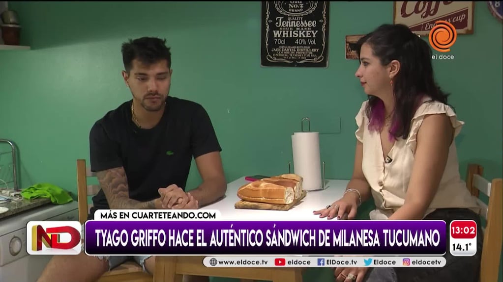 Tyago Griffo y el auténtico sándwich de milanesa tucumano