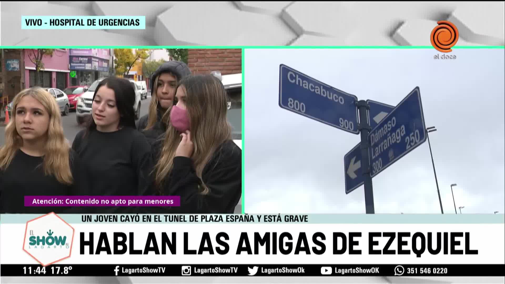 Hablaron las amigas del joven que cayó al túnel