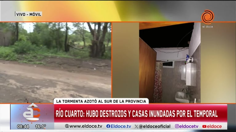 Destrozos y casas inundadas: así está Río Cuarto después del temporal