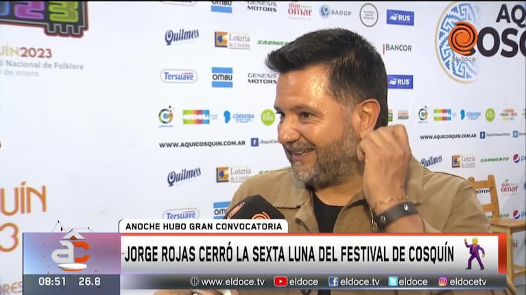 Jorge Rojas compartió escenario con Raly Barrionuevo en Cosquín 2023
