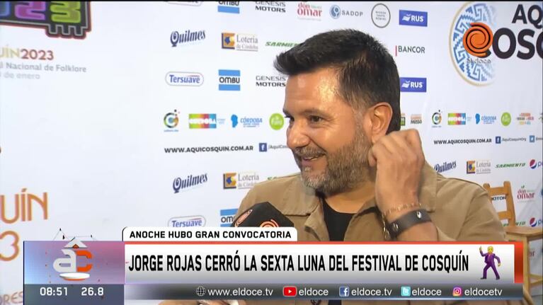 Jorge Rojas compartió escenario con Raly Barrionuevo en Cosquín 2023