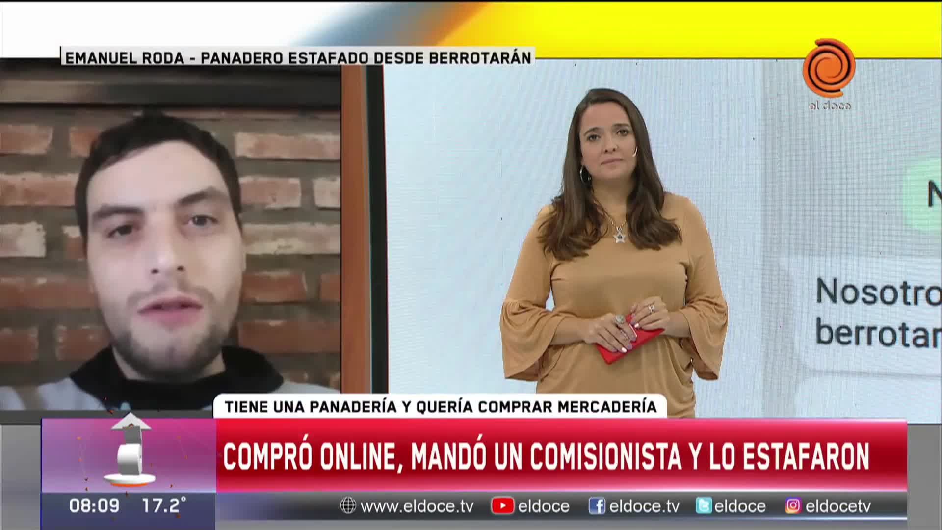 Estafaron a un panadero que realizó una compra online