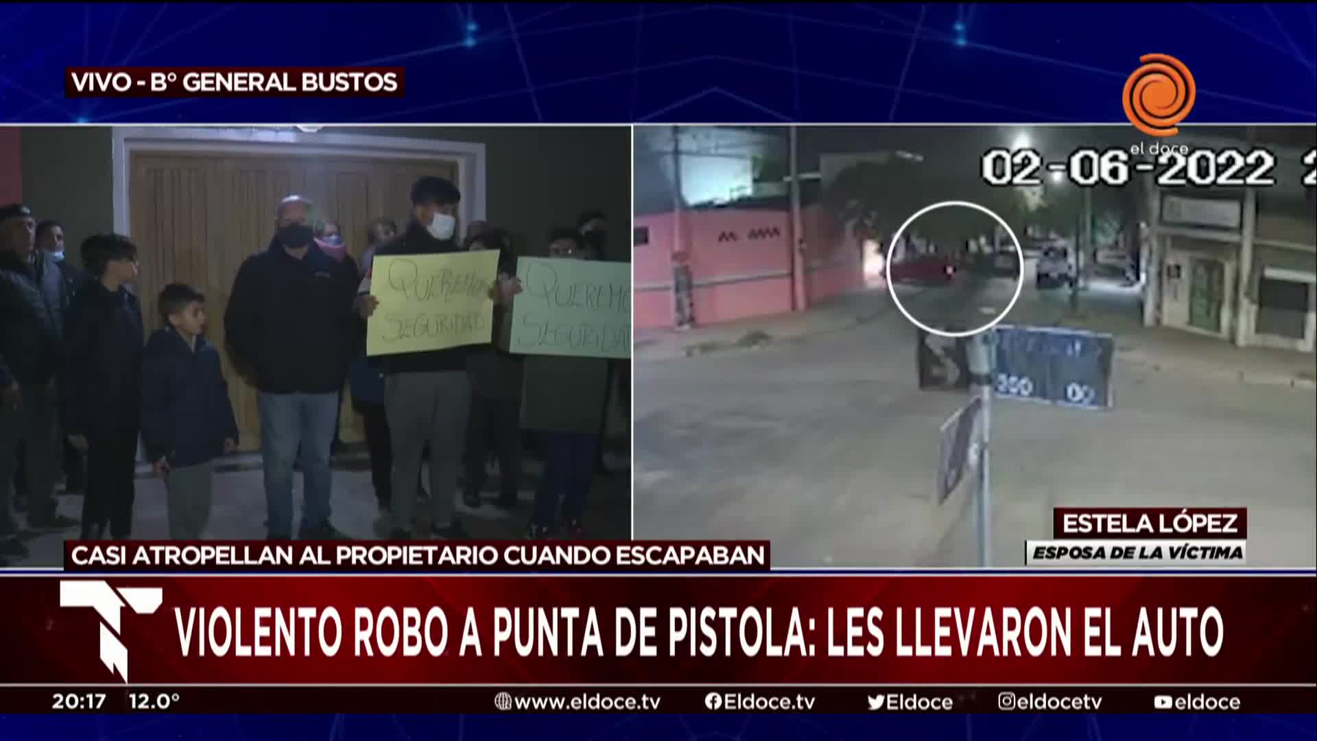 General Bustos: le robaron el auto y casi lo atropellan en la puerta de su casa