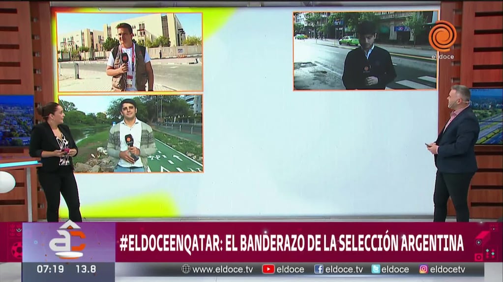 El banderazo argentino por la pantalla de El Doce