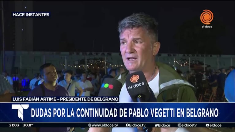 El Luifa Artime habló de la continuidad de Vegetti