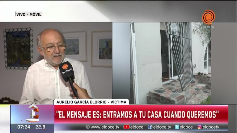 García Elorrio, víctima de un extraño hecho en su casa de Córdoba
