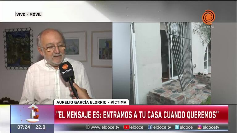 García Elorrio, víctima de un extraño hecho en su casa de Córdoba