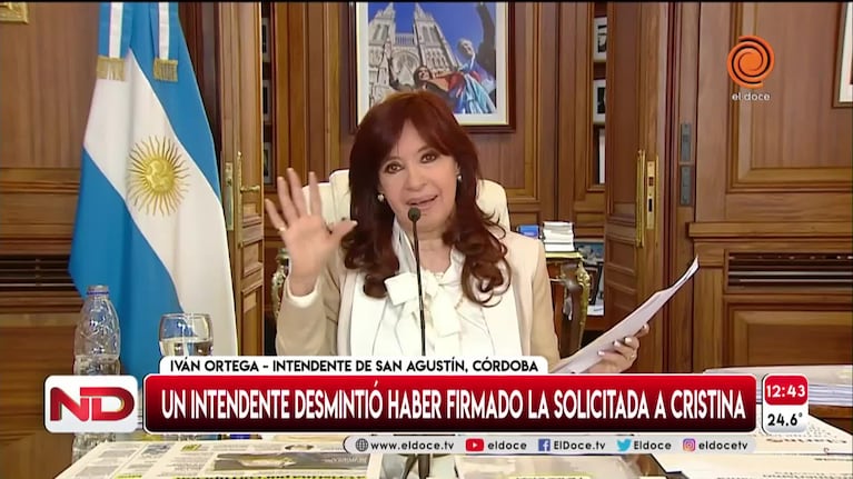 El intendente de San Agustín dijo que no firmó la solicitada a Cristina Kirchner