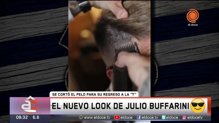 El cambio de look de Julio Buffarini antes de su presentación en Talleres