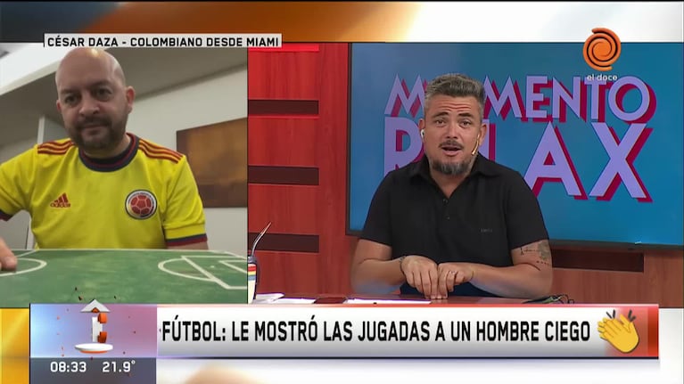 Interpreta partidos para personas ciegas y sordas