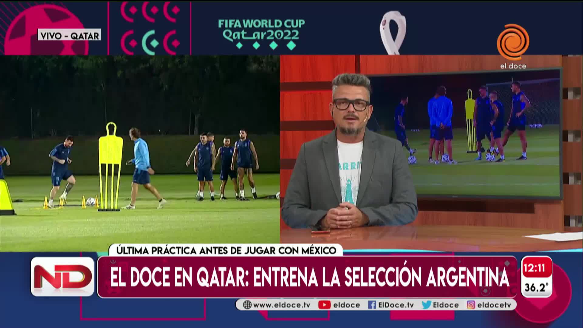 La práctica de la Selección antes de enfrentar a México